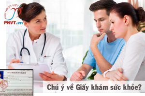 giấy khám sức khỏe trong hồ sơ xin giấy phép lao động