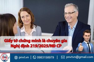 Giấy tờ chứng minh là chuyên gia