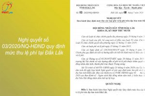 Nghị quyết số 03/2020/NQ-HĐND quy định mức thu lệ phí tại Đắk Lắk