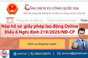 nộp hồ sơ giấy phép lao động online Nghị định 219/2025/NĐ-CP