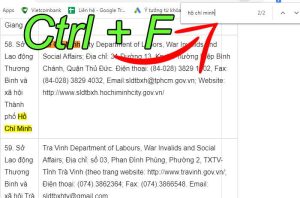 tìm nhanh địa chỉ liên lạc sở lao động